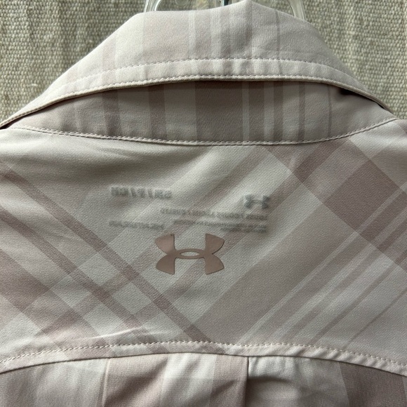 UNDER ARMOUR /WOMENS HIGH TIDE PLAID LONG-SLEEVE T-SHIRT/LOOOSE HEATGEAR/ size S - Picture 7 of 10